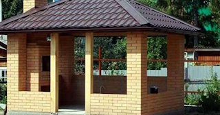 Беседка из кирпича под ключ в Северске цена от 3200 рублей - Строй-Свк